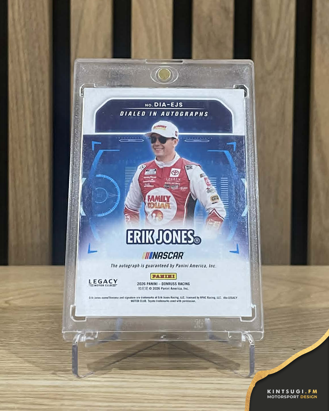 2026 Donruss Racing Erik Jones Dialed In Autographs (#16/25)